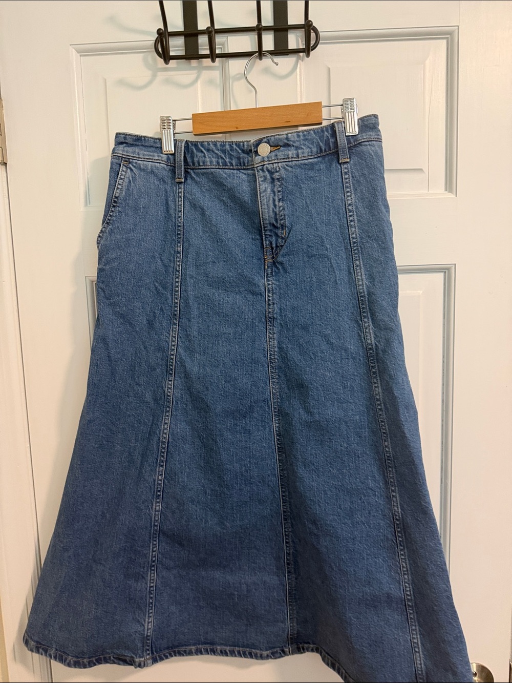Banana Republic Blue Denim A-Line Skirt